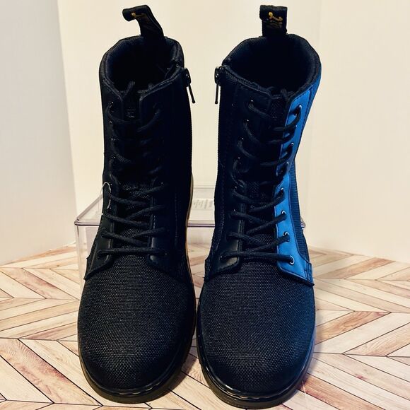 Dr Martens Combs Extra Tough Poly Casual Black M 5 W 6 Boot Lace Up Zip Gorpcore - Picture 3 of 9